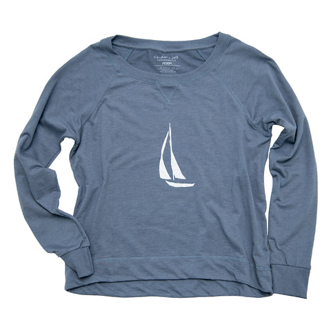 Sailboat Ladies Pullover Slouchy