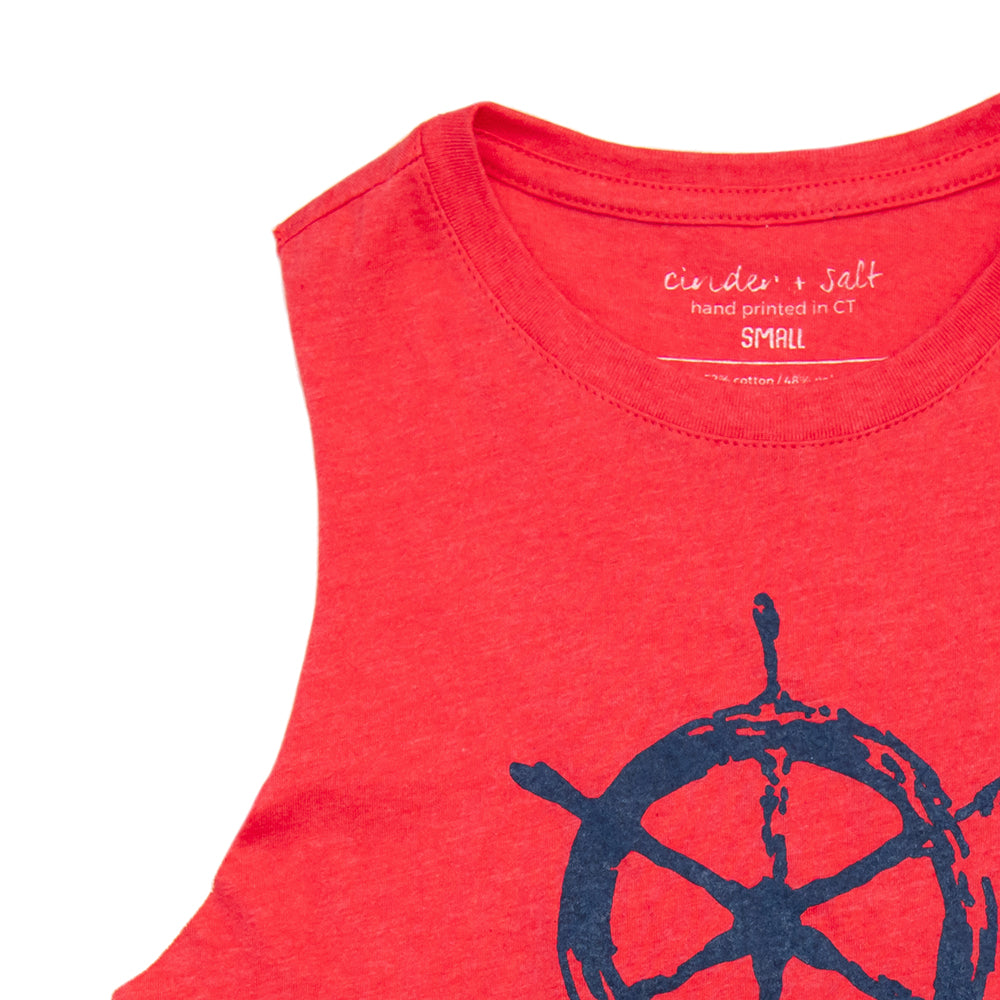 Ships Wheel Crop Racerback