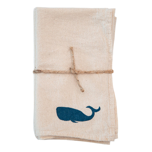 Whale Cloth Napkins - Set of 4