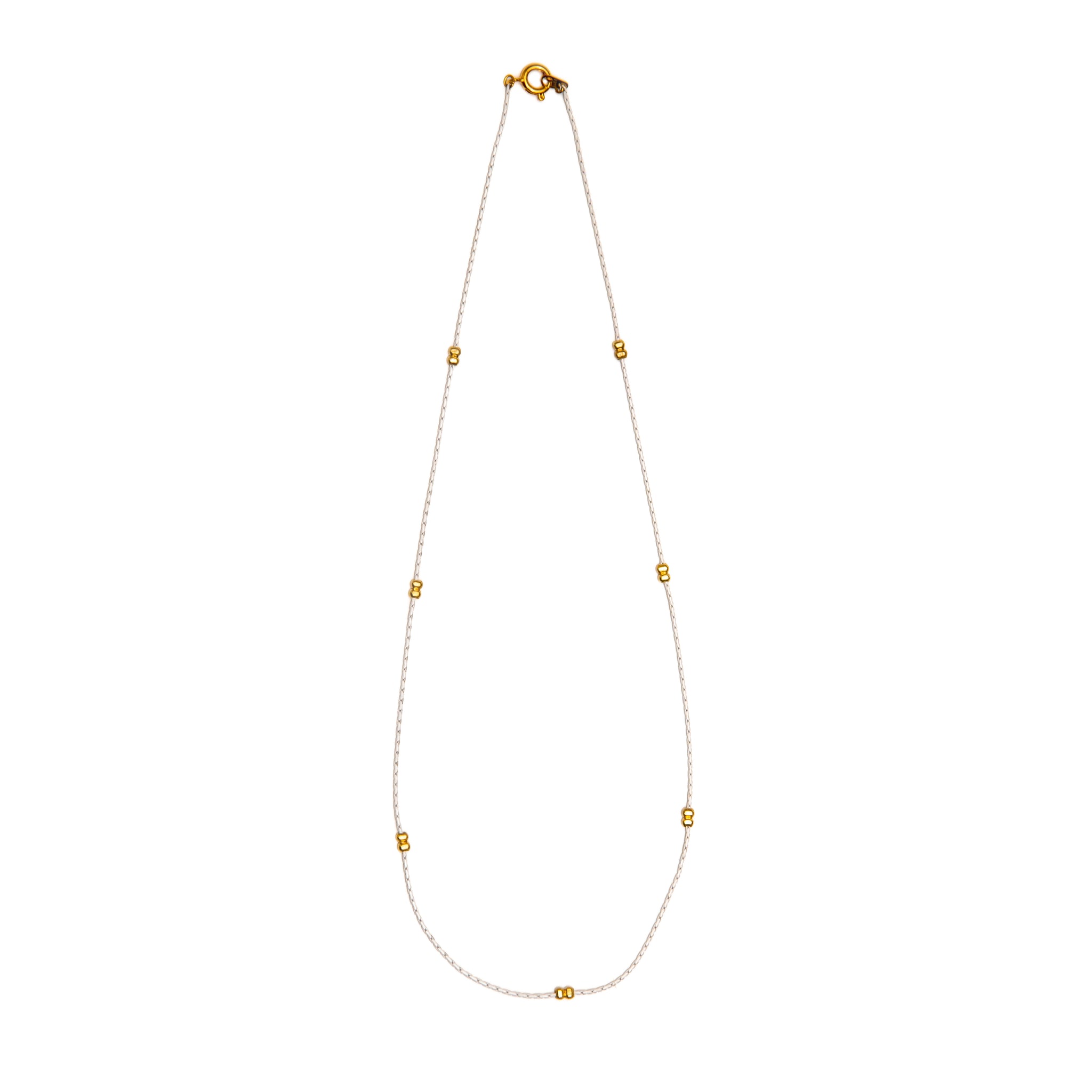 White & Gold Snake Chain Necklace