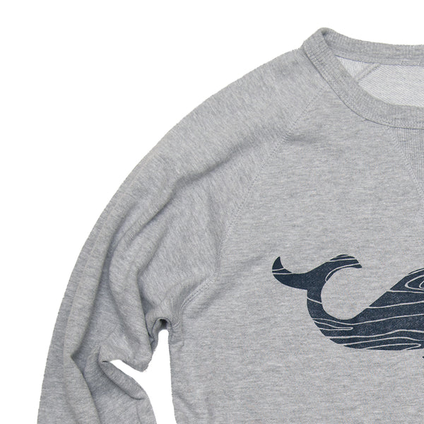 Woodgrain Whale Unisex French Terry Pullover