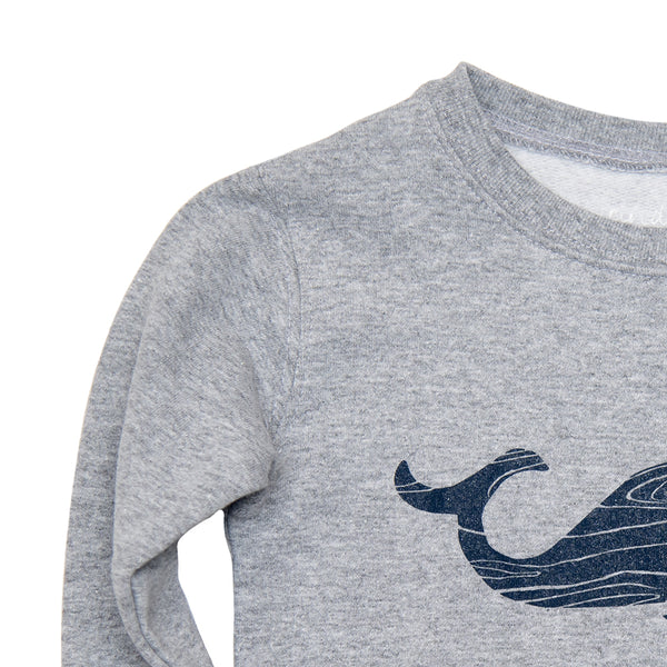 Wood Grain Whale Toddler Sweatshirt