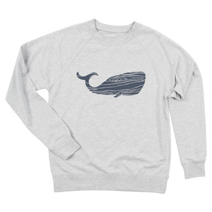 Wood Grain Whale Lightweight Sweatshirt
