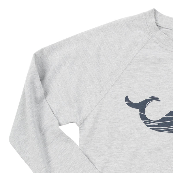 Wood Grain Whale Lightweight Sweatshirt
