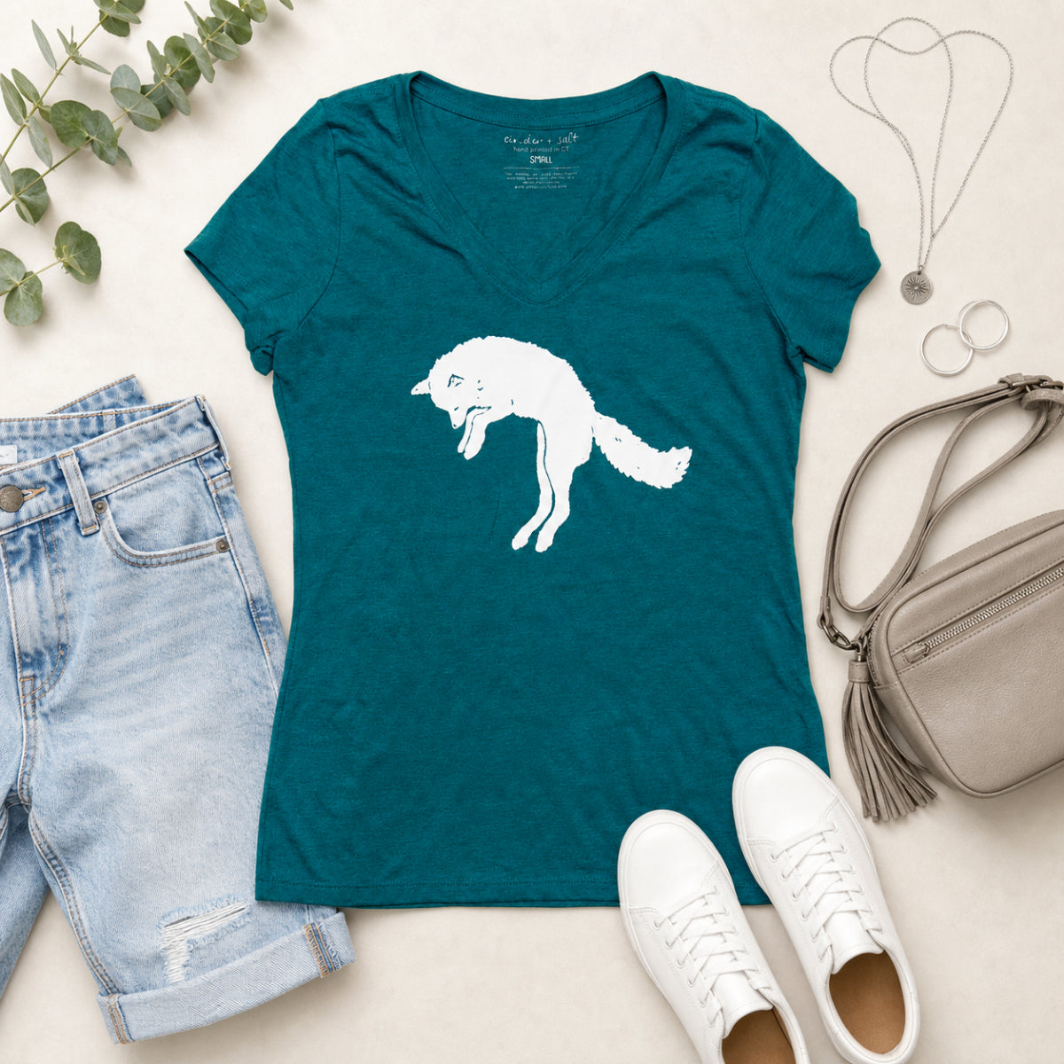 Arctic Fox V-Neck Tee