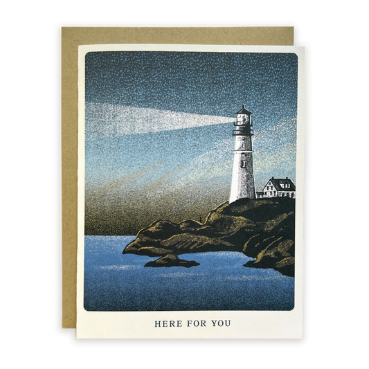 Here for You Lighthouse Greeting Card