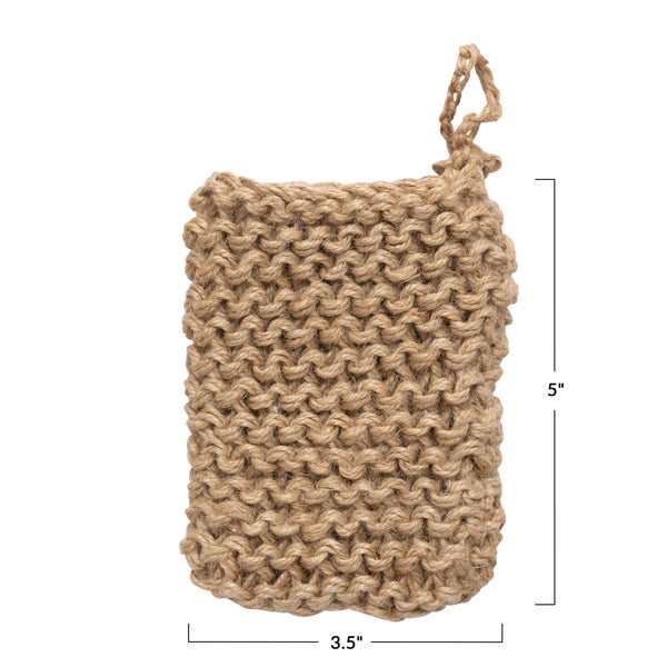 Crocheted Jute Soap Bag & Scrubber