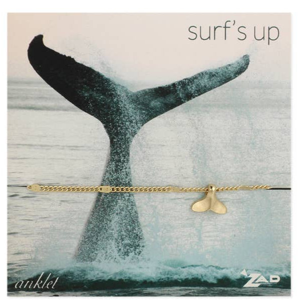Whale Tail Charm Anklet