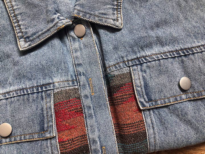 Aztec Denim Patchwork Shacket
