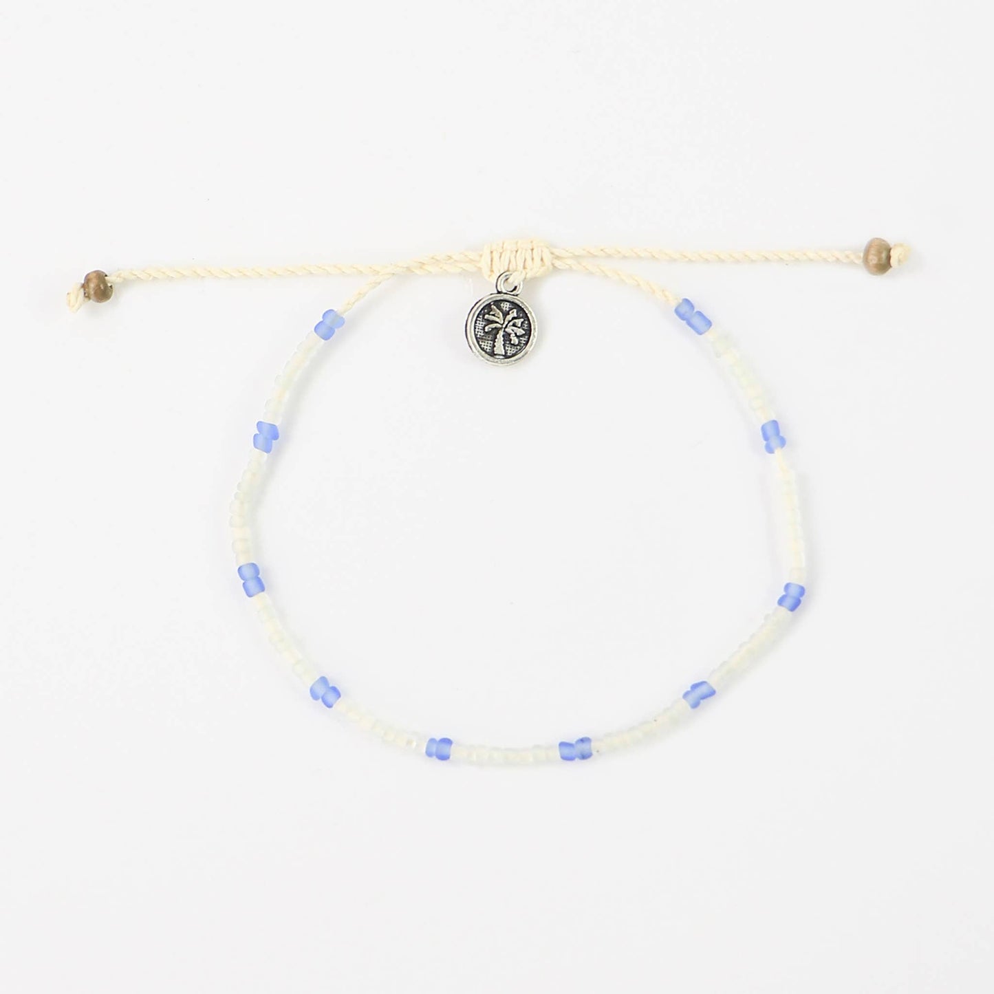 Nusa Dainty Beaded Anklet in Ocean Blues