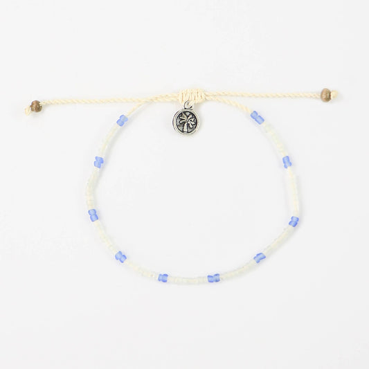 Nusa Dainty Beaded Anklet in Ocean Blues