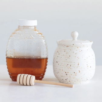 Honey Jar with Dipper Set