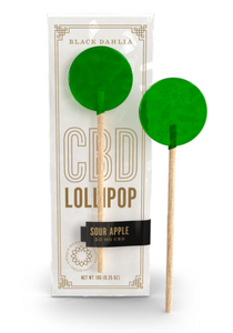 Black Dahlia CBD Lollipops: Sour Apple