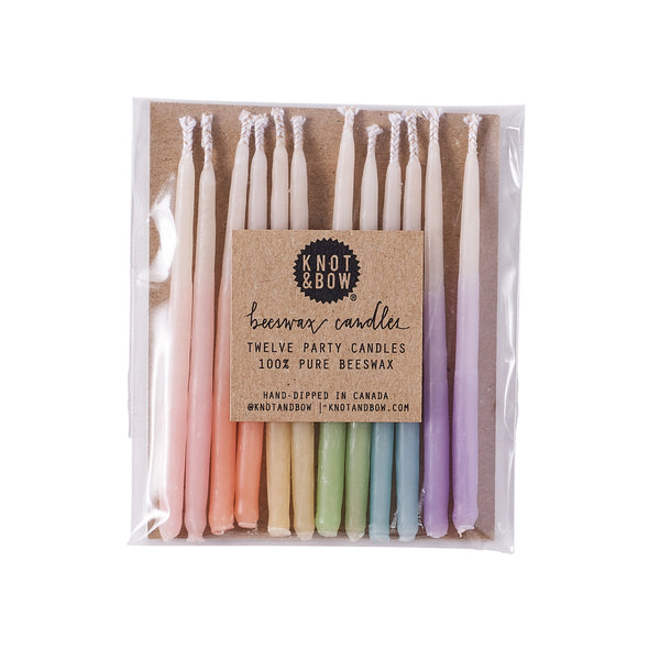Pastel Ombre Beeswax Birthday Candles