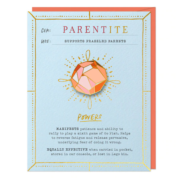 Parenting Gem Pin & Card
