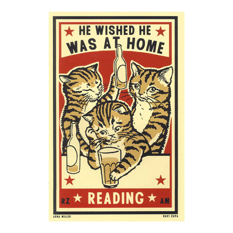 11x17 Cat Print - Reading