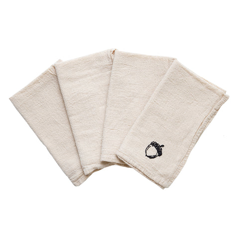 Acorn Cloth Napkins - set of 4