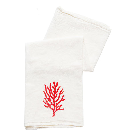 Coral Tea Towel