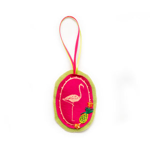 Flamingo Plushie Ornament
