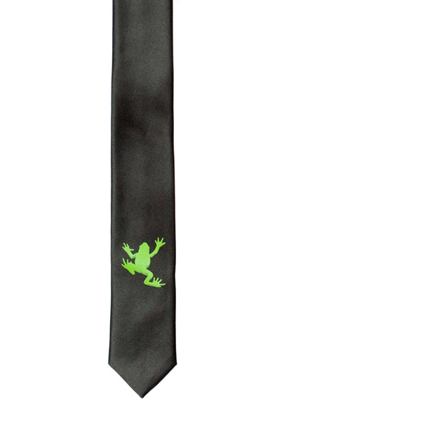 Frog Skinny Tie - Charcoal