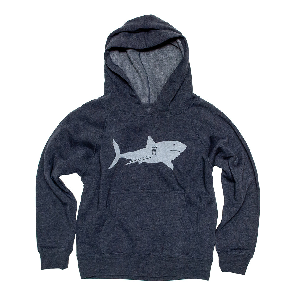 Great White Shark Kids Hoodie – cinder salt