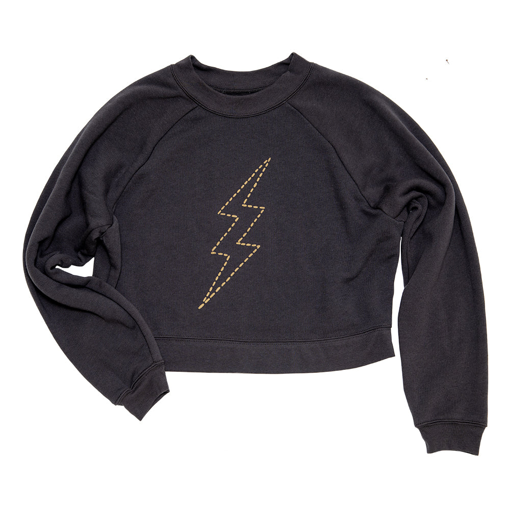 Lightning Bolt Crop Sweatshirt