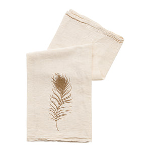 Peacock Feather Tea Towel