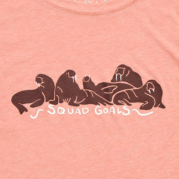 Walrus Squad Goals Crop Muscle Tee