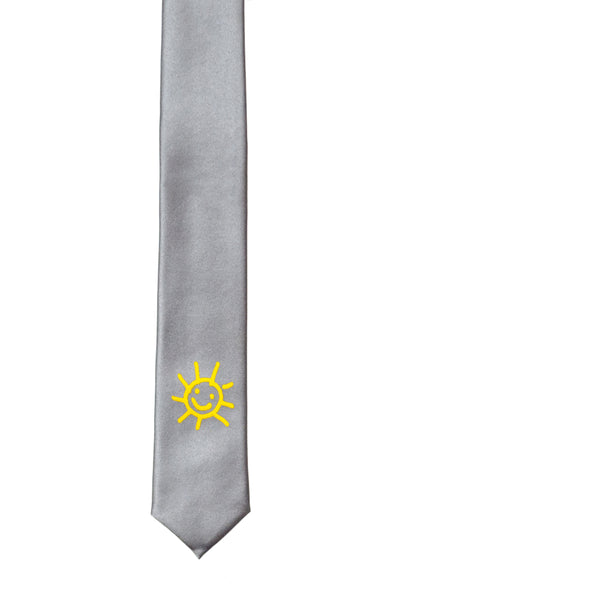 The Sun Skinny Tie - Grey