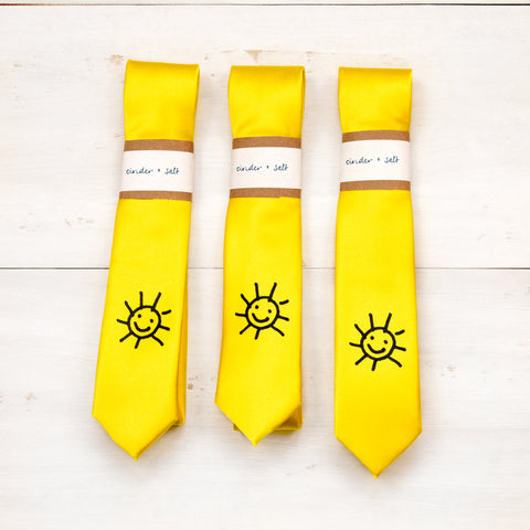 The Sun Skinny Tie - Lemon