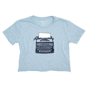 Typewriter Ladies Crop Tee