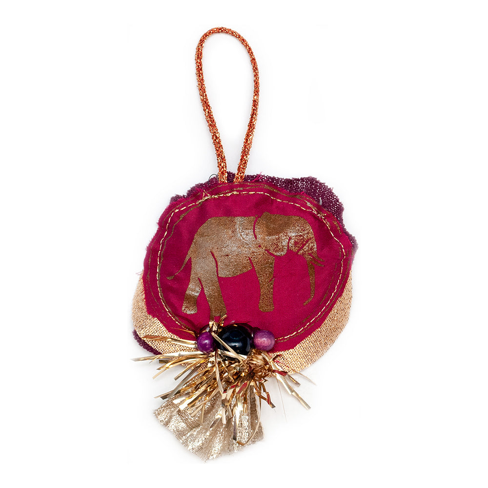 Elephant Plushie Ornament