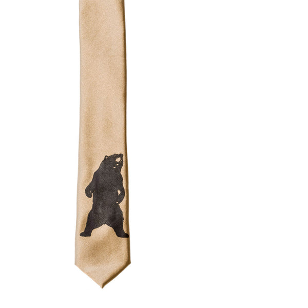 Grizzly Bear Skinny Tie - Bronze