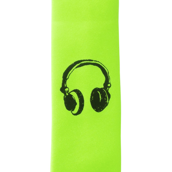Headphones Skinny Tie - Lime