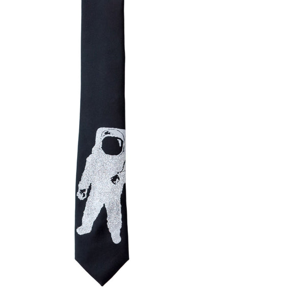 Moon Man Skinny Tie - Black