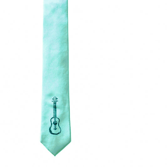 Guitar / Ukulele Skinny Tie - Seafoam