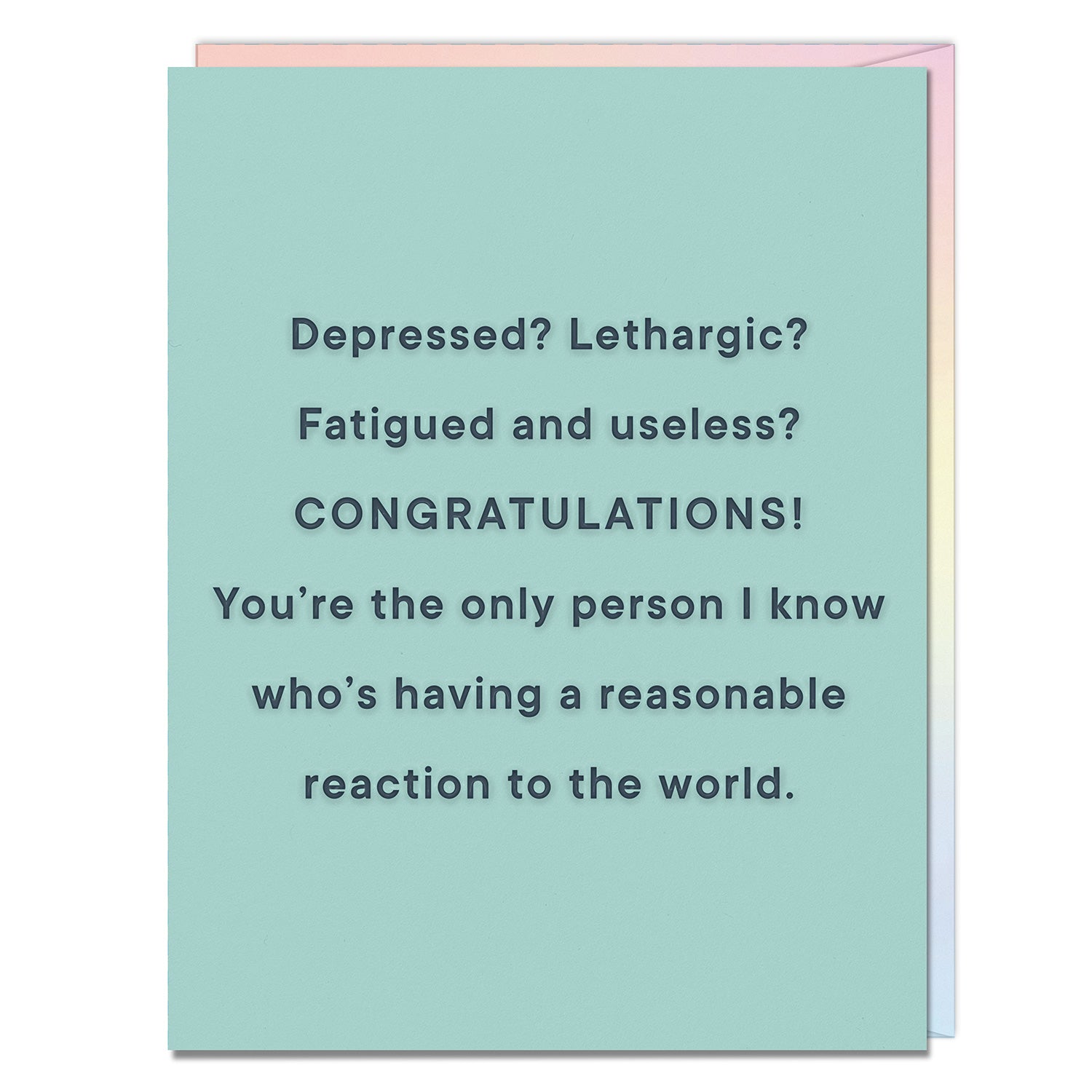 Reaction to the World Greeting Card